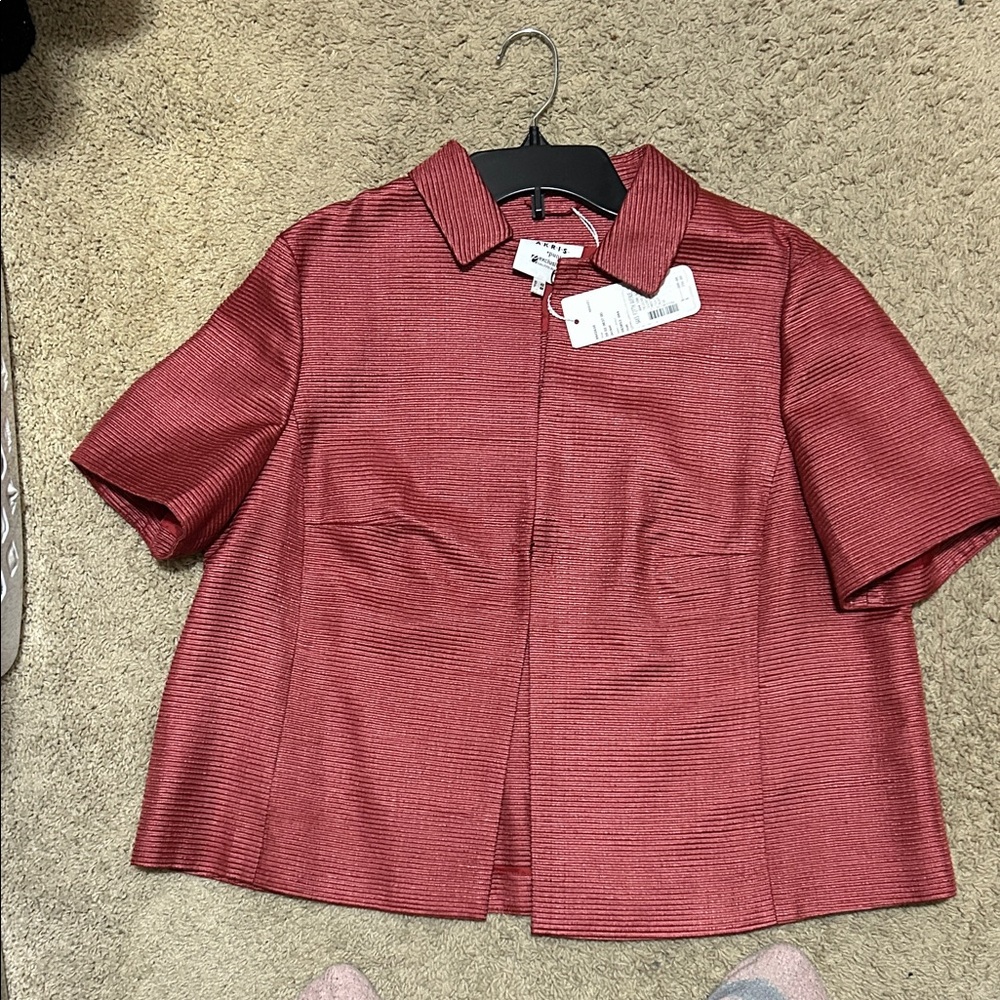 Saks Fifth Avenue Rust Textured Jacket